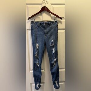 Hollister Distressed Blue Jegging